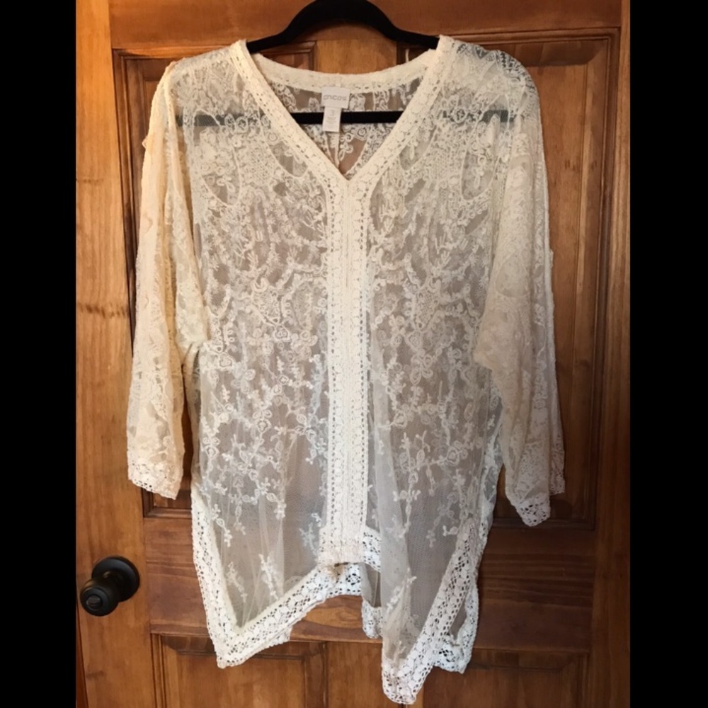 Chico’s lace top/coverup